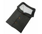 Winter Wrap Blanket Knit Warm Sleep Bag Stroller Sleeping Sack - Grey