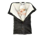 Winter Wrap Blanket Knit Warm Sleep Bag Stroller Sleeping Sack - Dark Grey