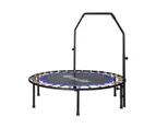 Everfit 48inch Round Trampoline Kids Exercise Fitness Adjustable Handrail Blue