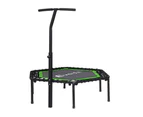 Everfit 48inch Hexagon Trampoline Kids Exercise Adjustable Handrail Green