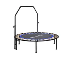 Everfit 48inch Round Fitness Trampoline Rebounder Adjustable Handrail Blue