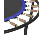 Everfit 48inch Round Fitness Trampoline Rebounder Adjustable Handrail Blue