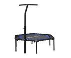 Everfit 48inch Hexagon Trampoline Kids Exercise Fitness Adjustable Handrail Blue