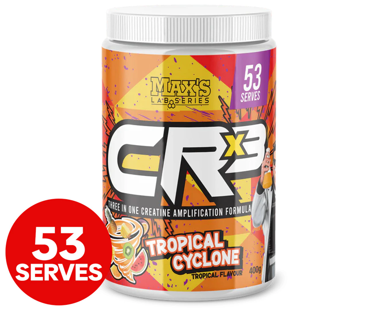 Max's Lab Series CRX3 Creatine Powder Tropical Cyclone 400g / 53 Serves