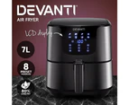Devanti Air Fryer 7L LCD Fryers Black