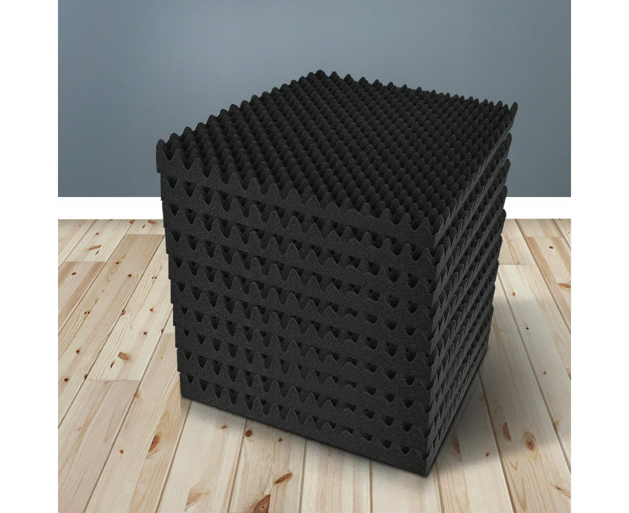 Alpha Acoustic Foam 60pcs 50x50x5cm Sound Absorption Proofing Panels Eggshell