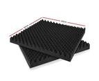 Alpha Acoustic Foam 60pcs 50x50x5cm Sound Absorption Proofing Panels Eggshell