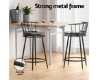 Bar Stools Set of 2 Metal Kitchen Stool Chairs