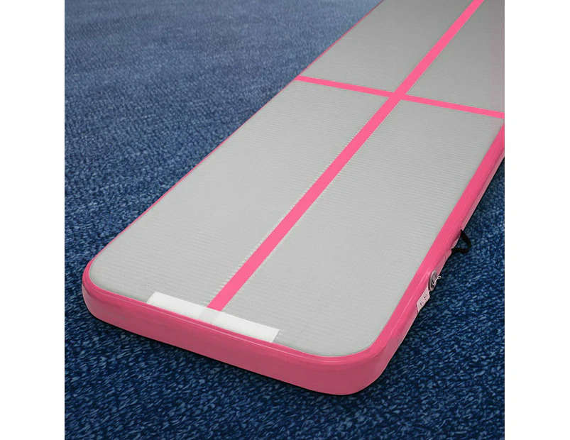 Everfit 3M Air Track Gymnastics Tumbling Exercise Yoga Mat Inflatable Pink