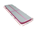 Everfit 3M Air Track Gymnastics Tumbling Exercise Yoga Mat Inflatable Pink