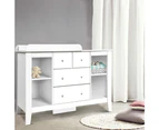 Keezi Baby Changing Table Diaper Station Drawers Chest Cabinet Nursery Furniture