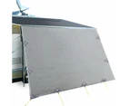 Caravan Privacy Screen Roll Out Awning 5.2x1.95M End Wall Side Sun Shade Grey