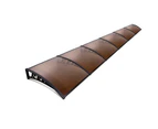 Instahut Window Door Awning? 1mx6m Brown Hollow Sheet Plastic Frame