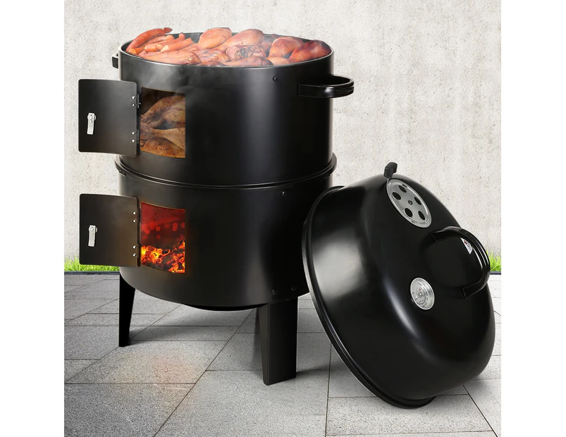 Grillz BBQ Grill 3-In-1 Charcoal Smoker