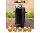 Grillz BBQ Grill 3-In-1 Charcoal Smoker