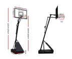 Everfit 3.05M Basketball Hoop Stand System Adjustable Height Portable Black Pro