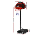 Everfit 2.1M Basketball Hoop Stand System Adjustable Portable Pro Kids Black