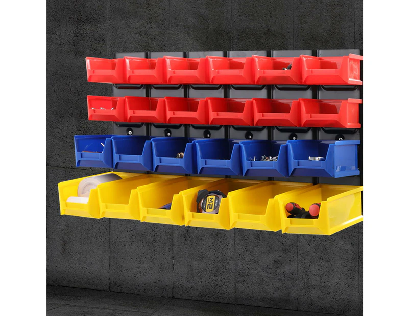 Giantz 24 Storage Bin Rack Wall Mounted