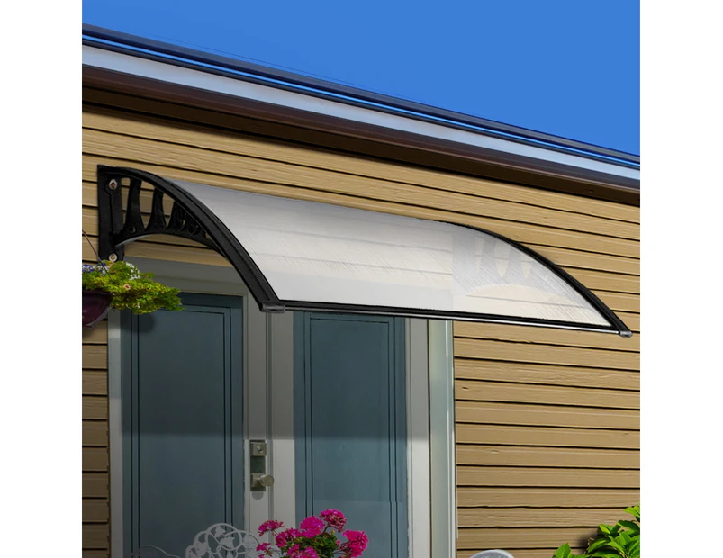 InstaHut Window Door Awning? 1mx6m Transparent Hollow Sheet Plastic Frame