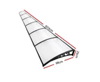 InstaHut Window Door Awning? 1mx6m Transparent Hollow Sheet Plastic Frame