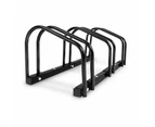 Weisshorn 3 Bike Stand Rack Bicycle Storage Floor Parking Holder Cycling Black