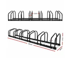 Weisshorn 6 Bike Stand Rack Bicycle Storage Floor Parking Holder Cycling Black