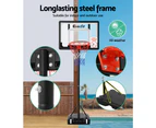 Everfit 2.1M Basketball Hoop Stand System Adjustable Portable Pro Kids Clear