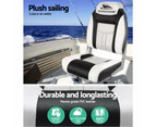 Seamanship 2X Folding Boat Seats Marine Seat Swivel High Back 12cm Padding Grey