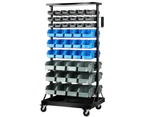 Giantz 90 Storage Bin Rack Stand Double-sided Wheels