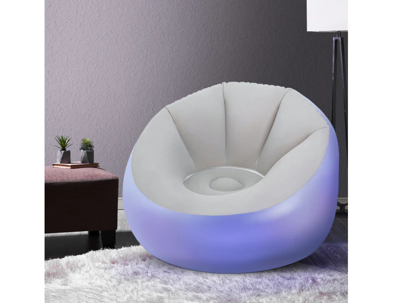 Bestway Inflatable Air Chair Sofa Lounge Seat LED Light