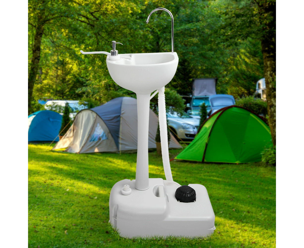 Weisshorn Camping Basin Portable Hand Wash Sink Stand 19L Capacity