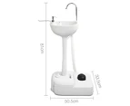 Weisshorn Camping Basin Portable Hand Wash Sink Stand 19L Capacity