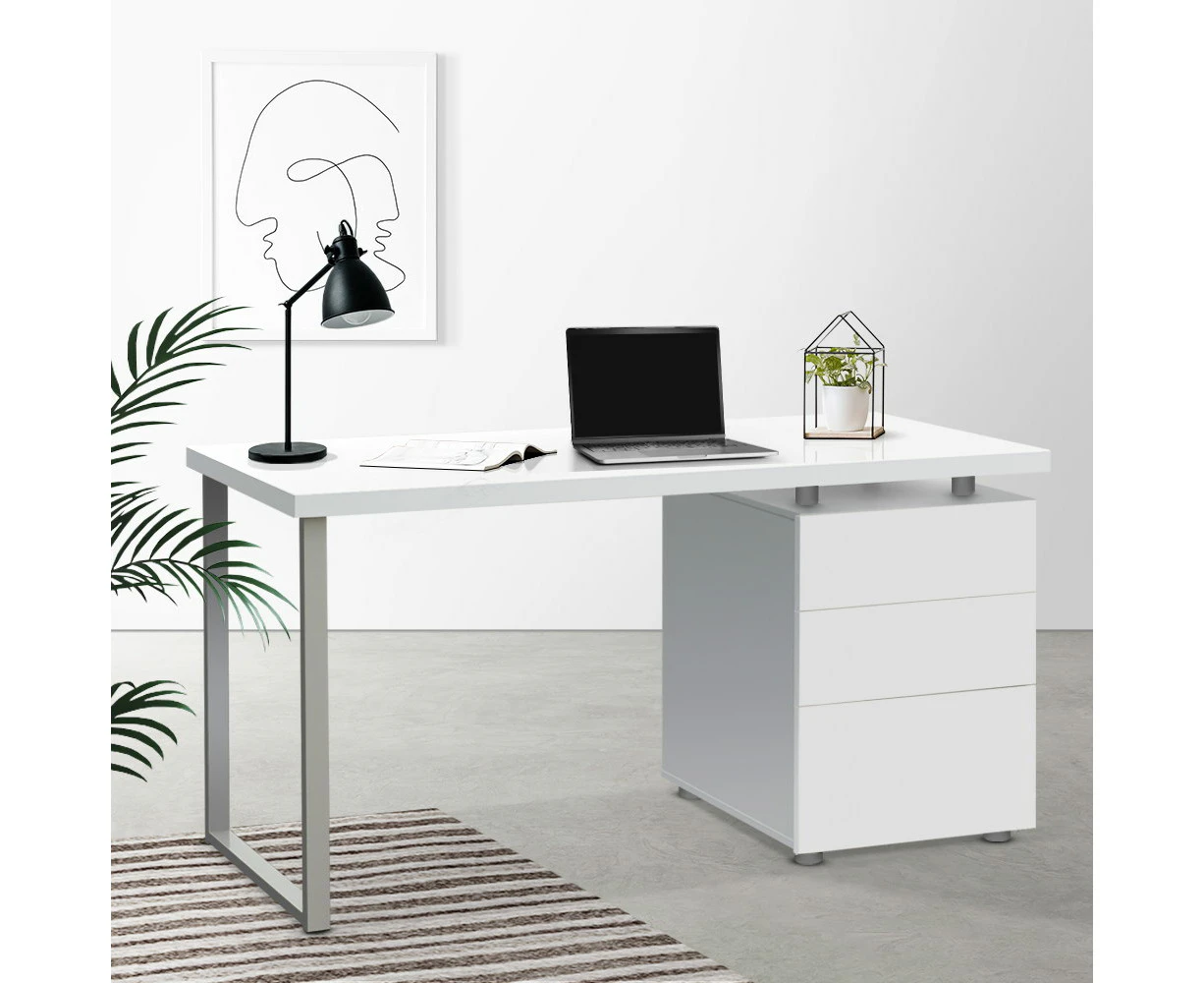 Artiss Computer Desk Drawer White 140CM