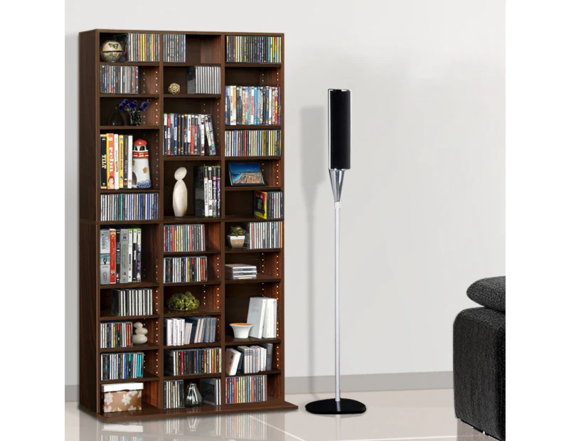 Artiss Bookshelf CD Storage Rack - BERT Brown