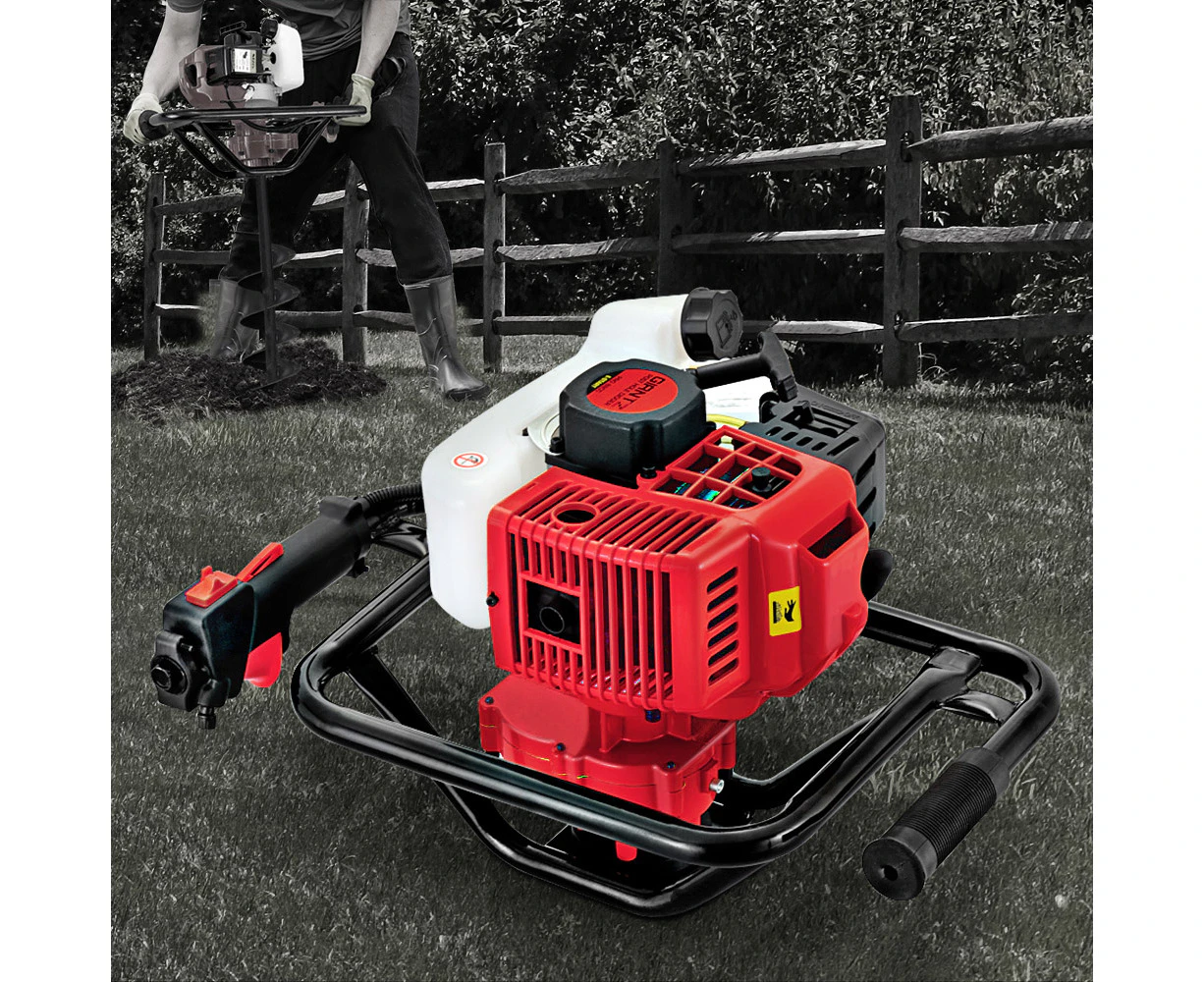 Giantz 92CC Post Hole Digger Motor Only Petrol Engine Red