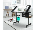 Artiss Drawing Desk Drafting Table Black