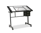 Artiss Drawing Desk Drafting Table Black