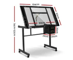 Artiss Drawing Desk Drafting Table Black