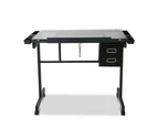 Artiss Drawing Desk Drafting Table Black