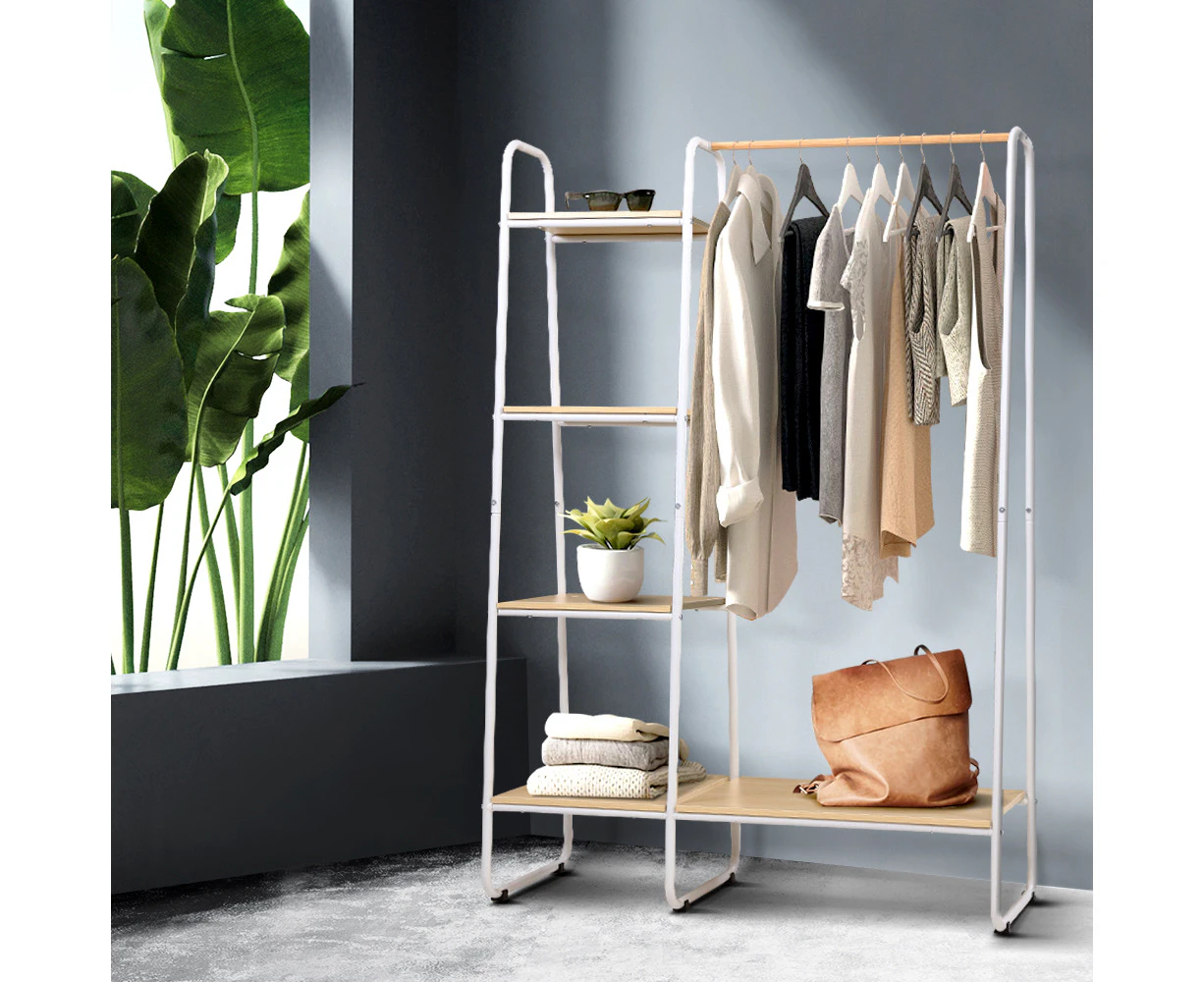 Artiss Clothes Rack Coat Stand 150cm Hanger Closet White