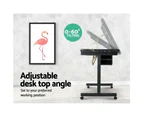 Artiss Drawing Desk Drafting Table Black