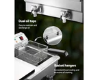 Devanti 20L Electric Commercial Deep Fryer Double Baskets Oil Taps 6000W