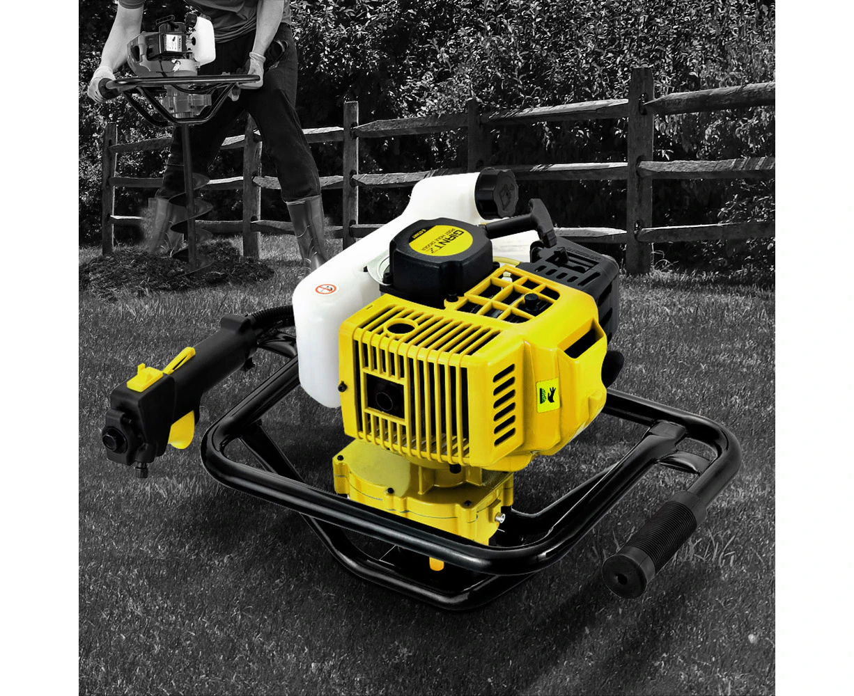 Giantz 92CC Post Hole Digger Motor Only Petrol Engine Yellow