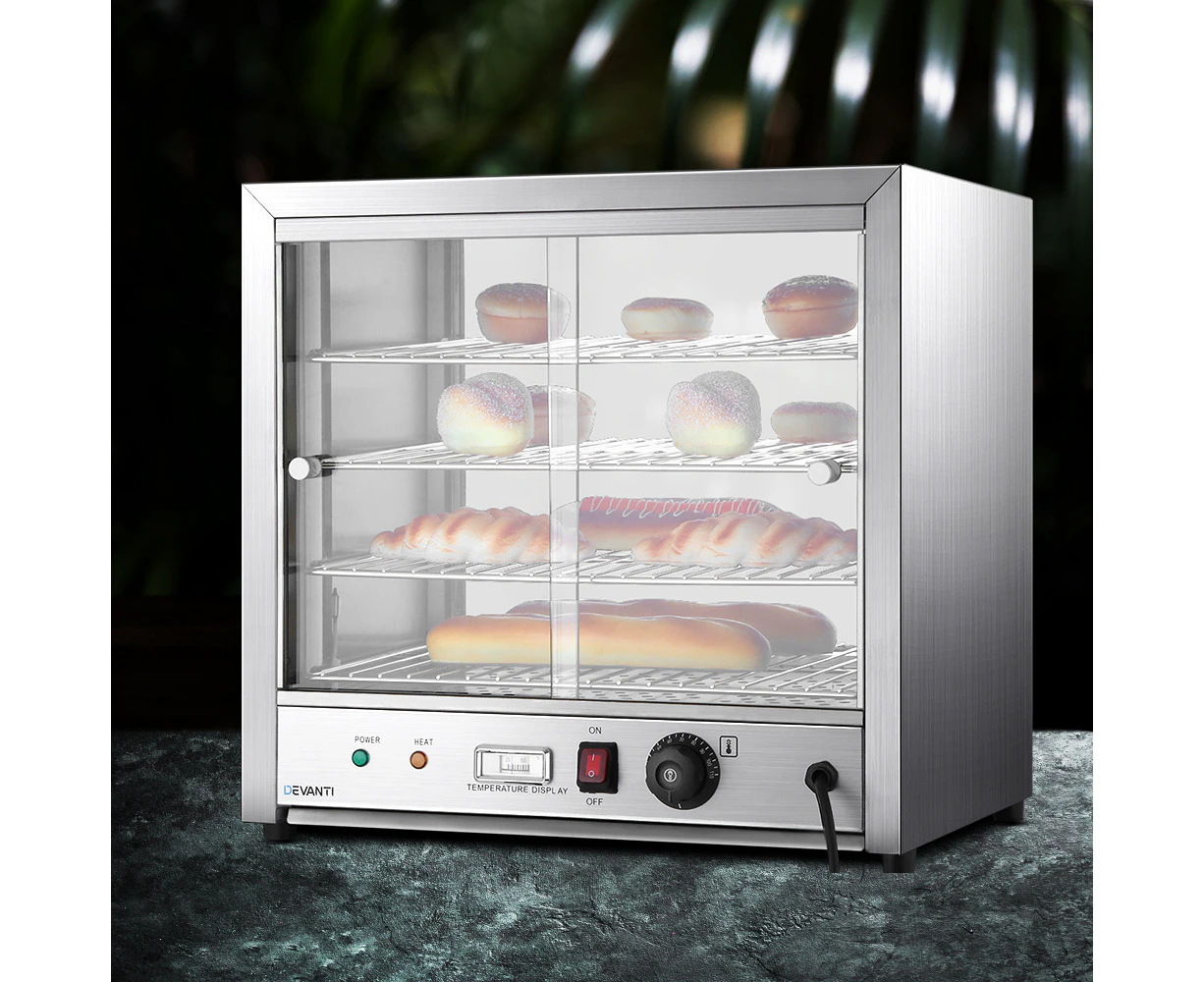 Devanti Commercial Food Warmer Hot Display Showcase Cabinet 54cm