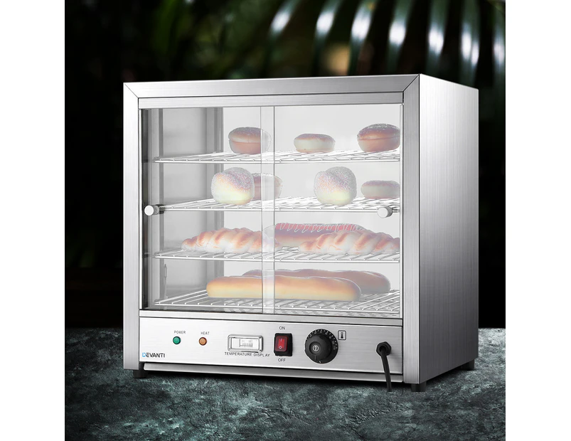 Devanti Commercial Food Warmer Hot Display Showcase Cabinet 54cm