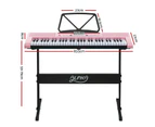 Alpha 61 Keys Electronic Piano Keyboard Digital Electric w/ Stand Lighted Pink