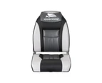 Seamanship 2X Folding Boat Seats Marine Seat Swivel High Back 12cm Padding Black