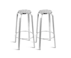 Gardeon 2-Piece Outdoor Bar Stools Patio Indoor Bistro Aluminum Chairs