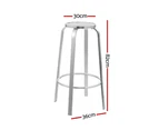 Gardeon 2-Piece Outdoor Bar Stools Patio Indoor Bistro Aluminum Chairs