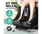 Livemor Foot Massager Massagers Shiatsu Electric Roller Ankle Calf Leg Kneading Black